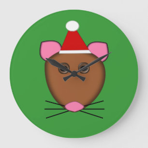 Feliz Navidad Mouse y reloj de pared