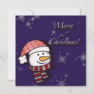 Feliz Navidad, muñeco de nieve con ropa tejida