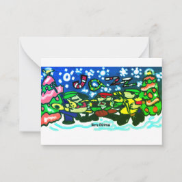 Feliz Navidad música Jazz Taza Imán de invitación 