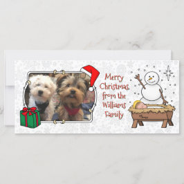 Feliz Navidad Natividad Niño Jesús Snowman