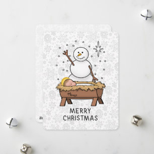 Feliz Navidad Natividad Niño Jesús Snowman