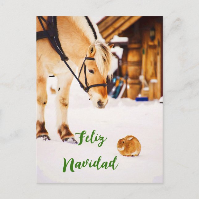 Feliz Navidad Navidades con animales de granja en  (Anverso)