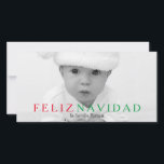 Feliz Navidad Navidades de la tipografía roja verd<br><div class="desc">Felices Fiestas Feliz Navidad Navidad Green Typography Christmas tarjeta de foto de Navidad .. agregue su propia foto y texto a esta moderna tarjeta de fotos de Ricaso</div>