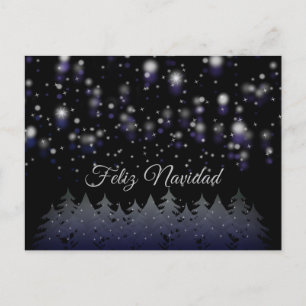 Feliz Navidad Navidades españoles con nieve estrel