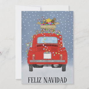 Feliz Navidad Navidades españoles Red Fiat 500