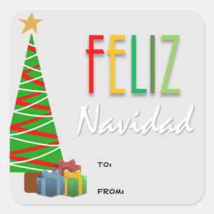 Feliz Navidad Navidades Pegatinas de regalo