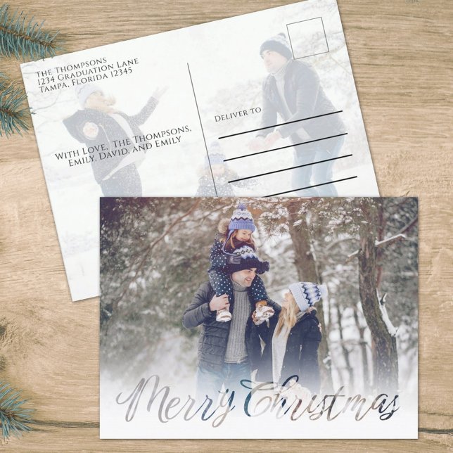 Feliz Navidad Navy Blue Snowflake Winter 2 Foto (Subido por el creador)