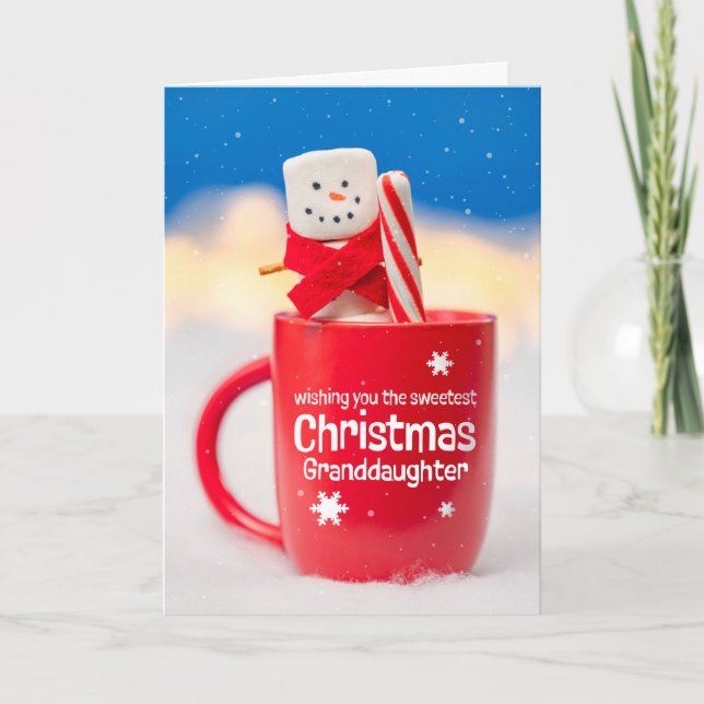Feliz Navidad Nieta Lindo Muñeco de Nieve (Anverso)