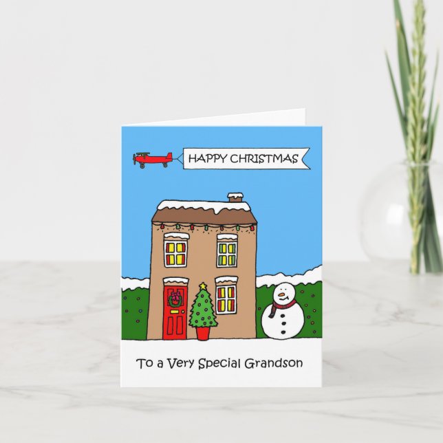 Feliz Navidad Nieto Casa Festiva (Anverso)