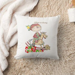 Feliz Navidad Niños Bendiciones Almohada