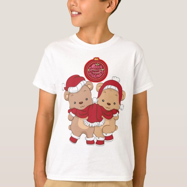 Feliz Navidad niños camiseta básica (Anverso)