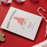 Feliz Navidad | Niños | Santa<br><div class="desc">Esta linda tarjeta de navidades para niños,  con santa,  con su nombre abajo y un simple mensaje y de quién es. Todos los estilos de fuente,  tamaño y color se pueden cambiar haciendo clic en el enlace posterior del personalizar después de personalizar.</div>