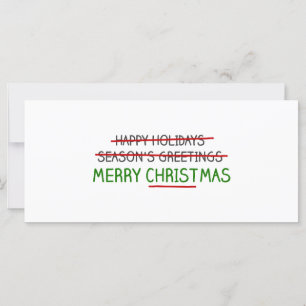 Feliz Navidad, no saludos de temporada