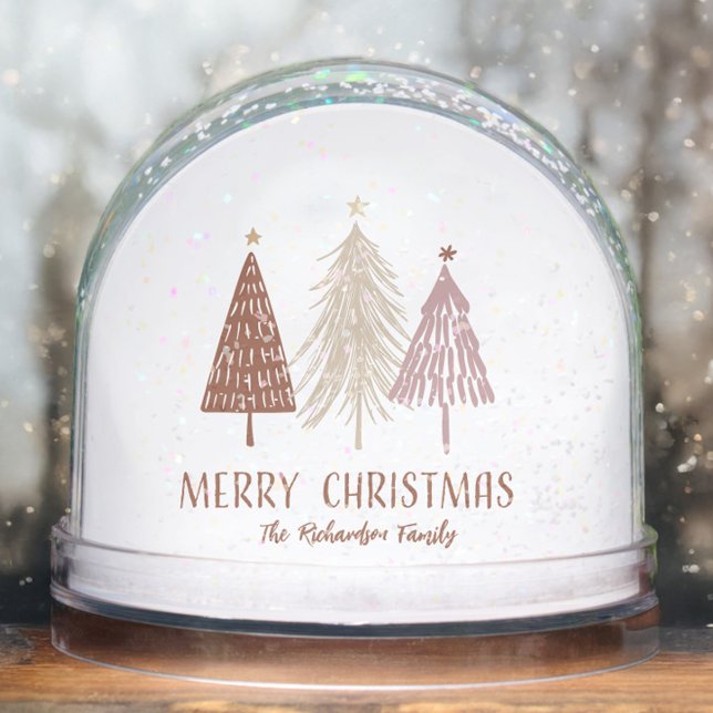 Feliz Navidad Nombre de la Familia Globo de Nieve  (Merry Christmas Family Name Holiday Snow Globe)