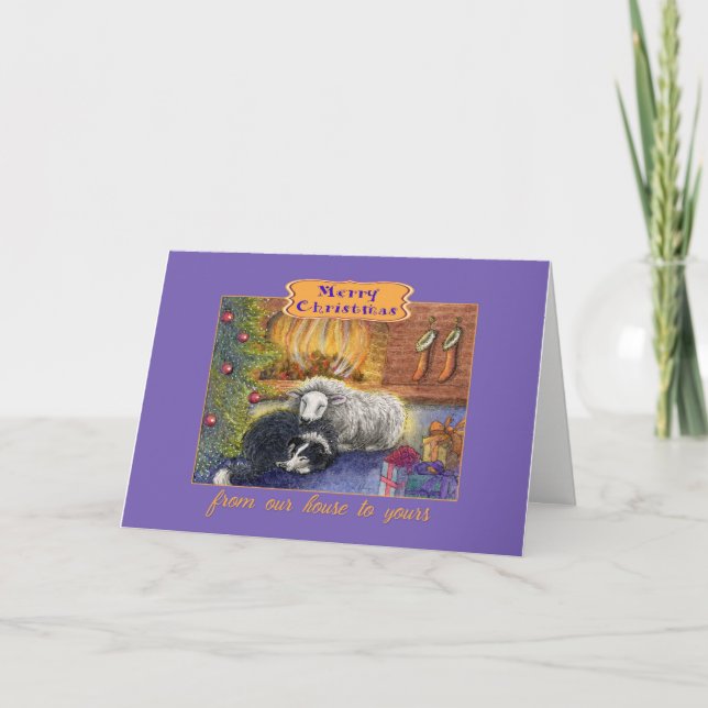 Feliz Navidad nuestra casa a la tuya, tarjeta de p (Anverso)