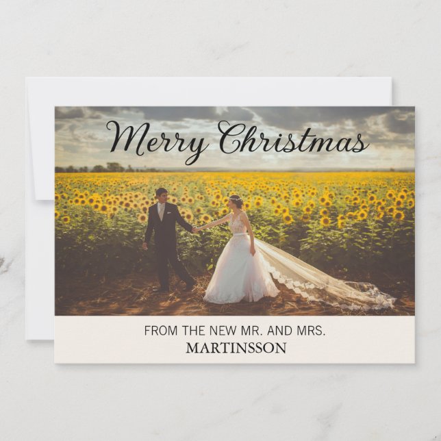 Feliz Navidad Nuevo Sr. Mrs. Photo Holiday (Anverso)