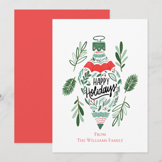 Feliz Navidad Ornamento (Anverso / Reverso)