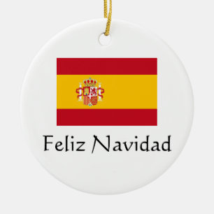 Feliz Navidad Ornamento Español