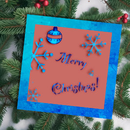 Feliz Navidad , ornamentos y cristales de nieve