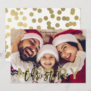FELIZ NAVIDAD Oro Moderno Foto Imagen Navideña