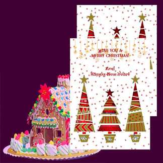 Feliz Navidad Oro Ornamento de árbol decorativo Sn