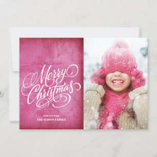 Feliz Navidad Oscura Grunge Rosa