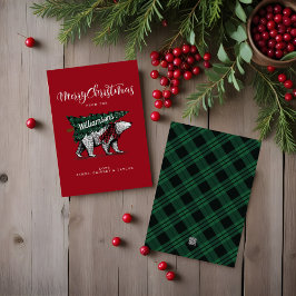 Feliz Navidad Oso Polar Vintage Entrega Árbol