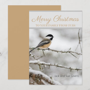 Feliz Navidad Pájaro de Invierno Personalizado
