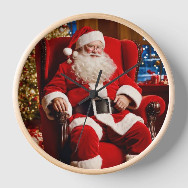 Feliz Navidad Papá Noel reloj (Anverso)