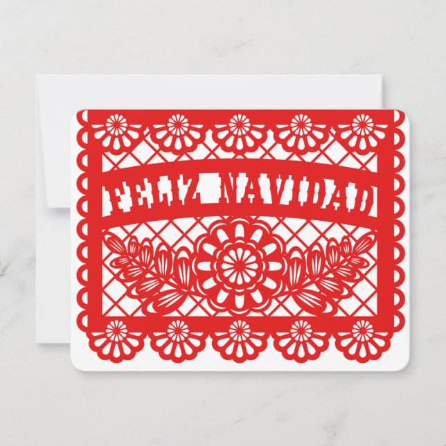Feliz Navidad Papel picado (Anverso)