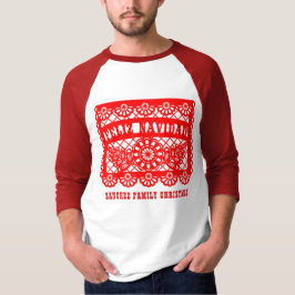 Feliz Navidad Papel Picado camiseta
