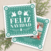 Feliz Navidad Papel Tarjeta de Navidad de fotos
