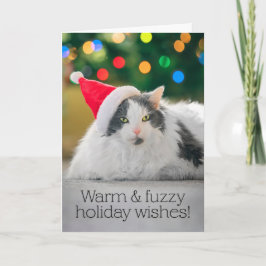 Feliz Navidad para cualquiera Gato cálido y esponj