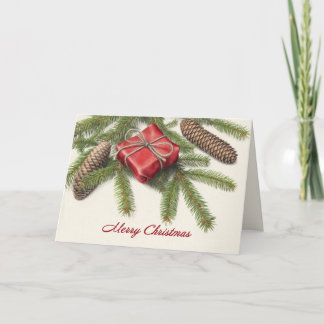 Feliz Navidad para cualquiera Ramas de pino y rega