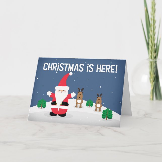 Feliz Navidad para cualquiera Santa y Reno (Anverso)