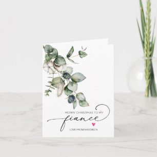 Feliz Navidad para Fiancé, tarjeta de novia