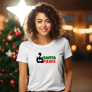 Feliz Navidad para mamás felinas Camiseta roja div