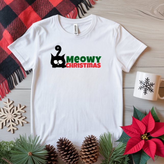 Feliz Navidad para mamás felinas Camiseta roja div (Subido por el creador)