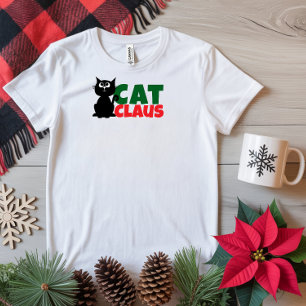 Feliz Navidad para mamás felinas Camiseta roja div