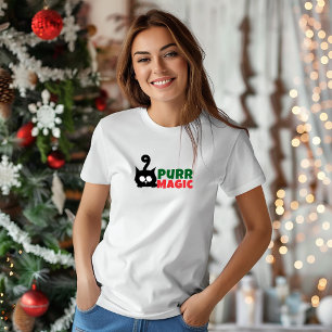 Feliz Navidad para mamás felinas Camiseta roja div