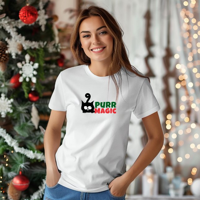 Feliz Navidad para mamás felinas Camiseta roja div (Subido por el creador)