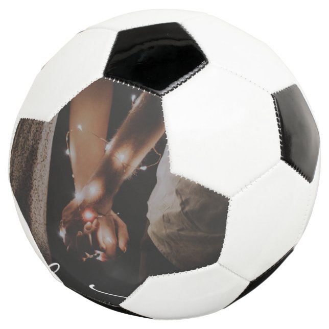 Feliz Navidad Pareja Balón de Fútbol (Tres cuartos)