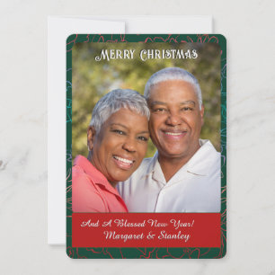 Feliz Navidad Pareja Familia Foto Verde