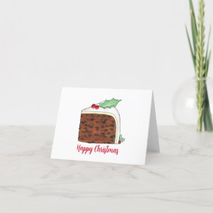 Feliz Navidad Pastel Británico UK Rebanada Casera