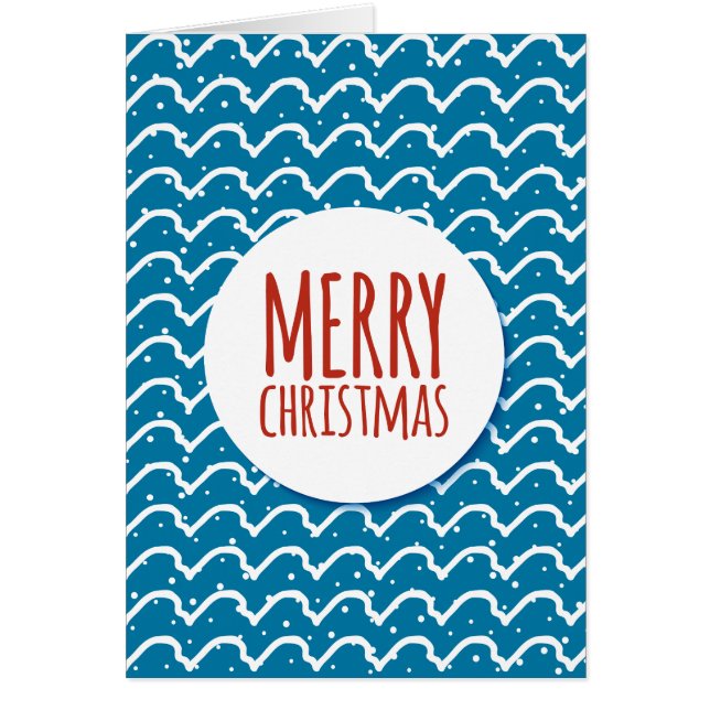 Feliz Navidad Patrón sin foco Textura azul (Frente)