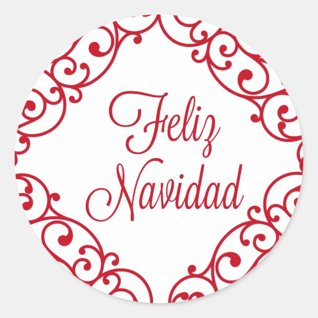 Feliz Navidad pegatina (Anverso)