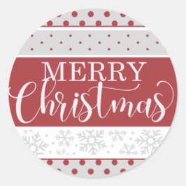 Feliz Navidad Pegatina decorativo rojo y blanco
