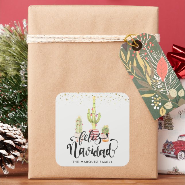 Feliz Navidad | Pegatina navideña española (Vacaciones)