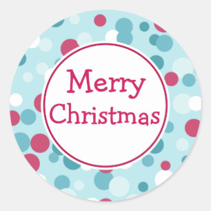 Feliz Navidad Pegatinas de Navidad con puntos