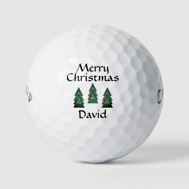 Feliz Navidad pelotas de golf de #David por dalDes (Anverso)